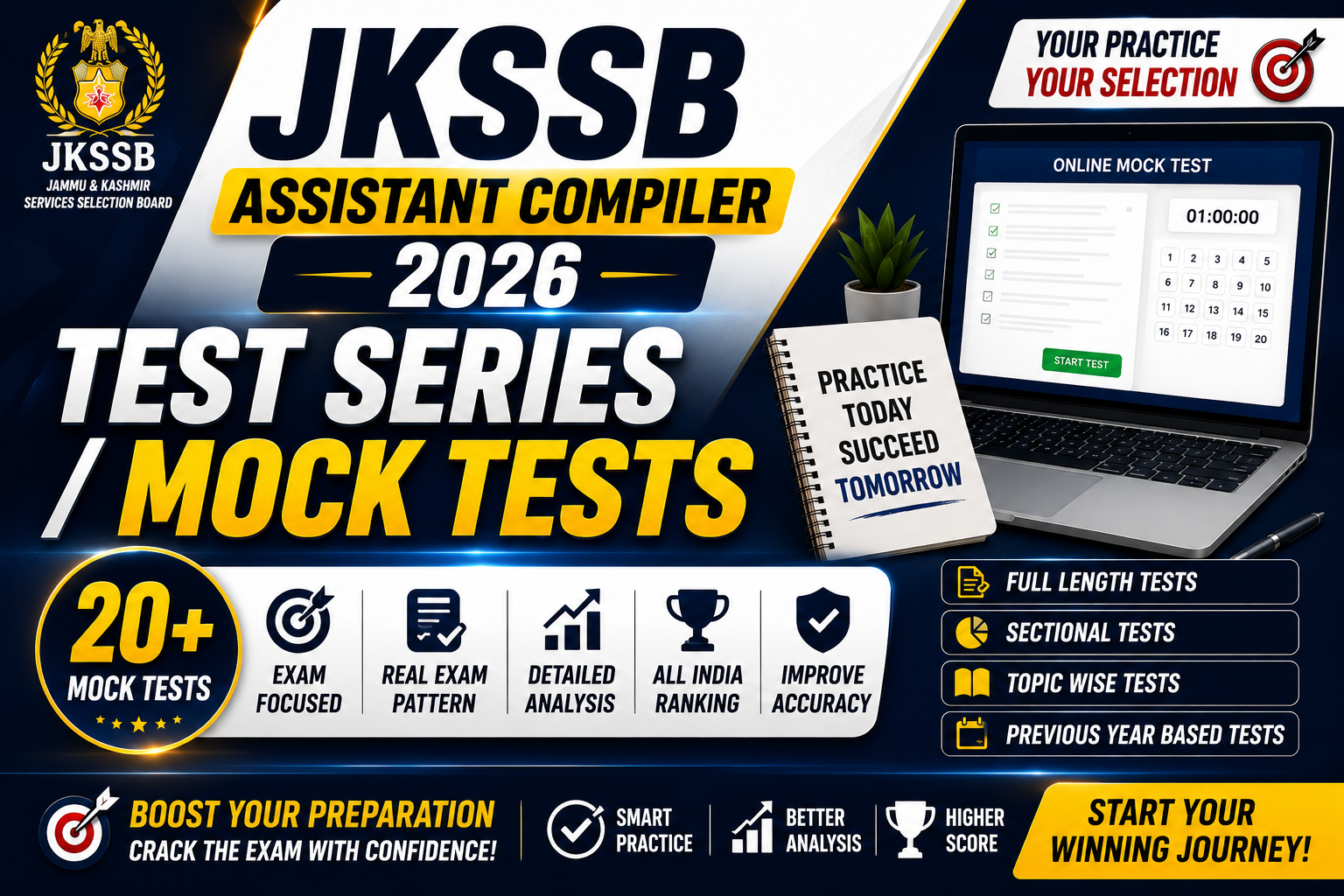 JKSSB Assistant Compiler 2026 Test Series/Mocktests