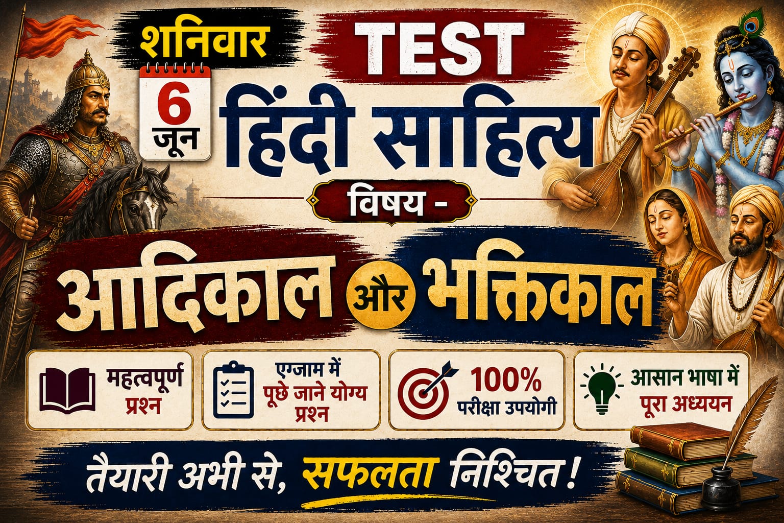 आदिकाल और भक्तिकाल  06/06/2026