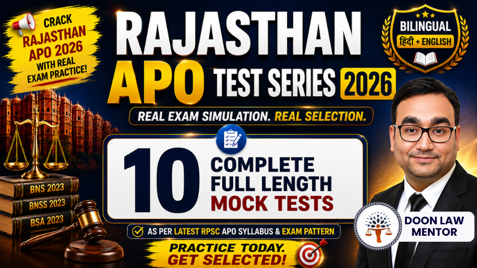 Rajasthan APO Test Series – Bilingual