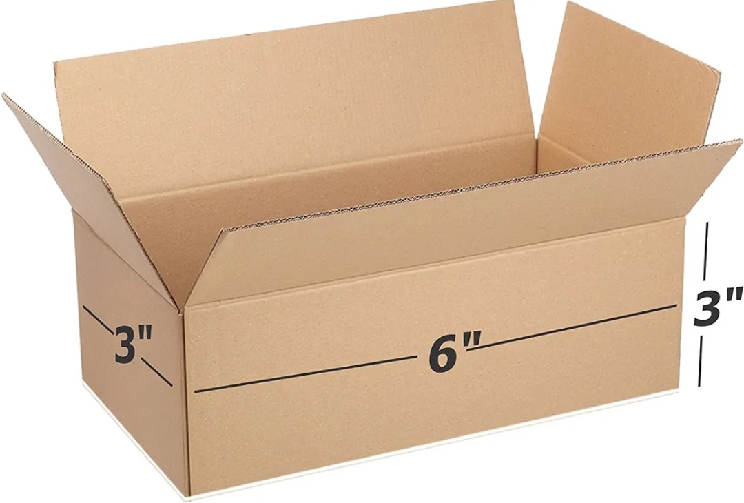 Corrugated Box 3 ply 6 × 3 × 3 Inch for Spectacle Packing (Pack of 50)