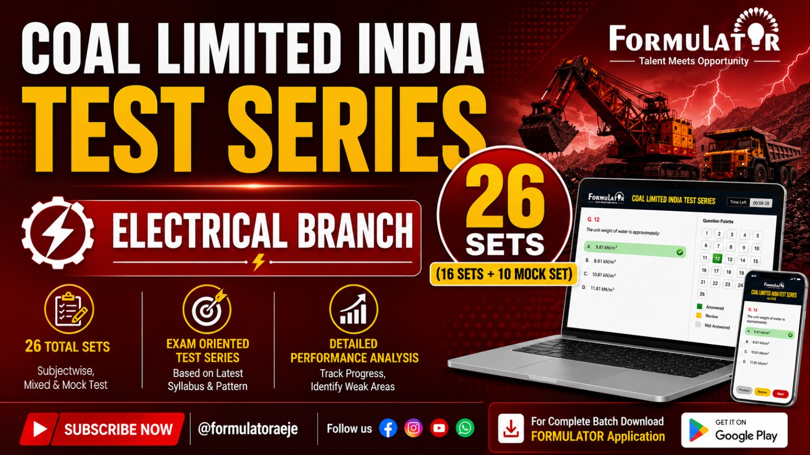 Coal India MT Electrical Engineering Test-Series