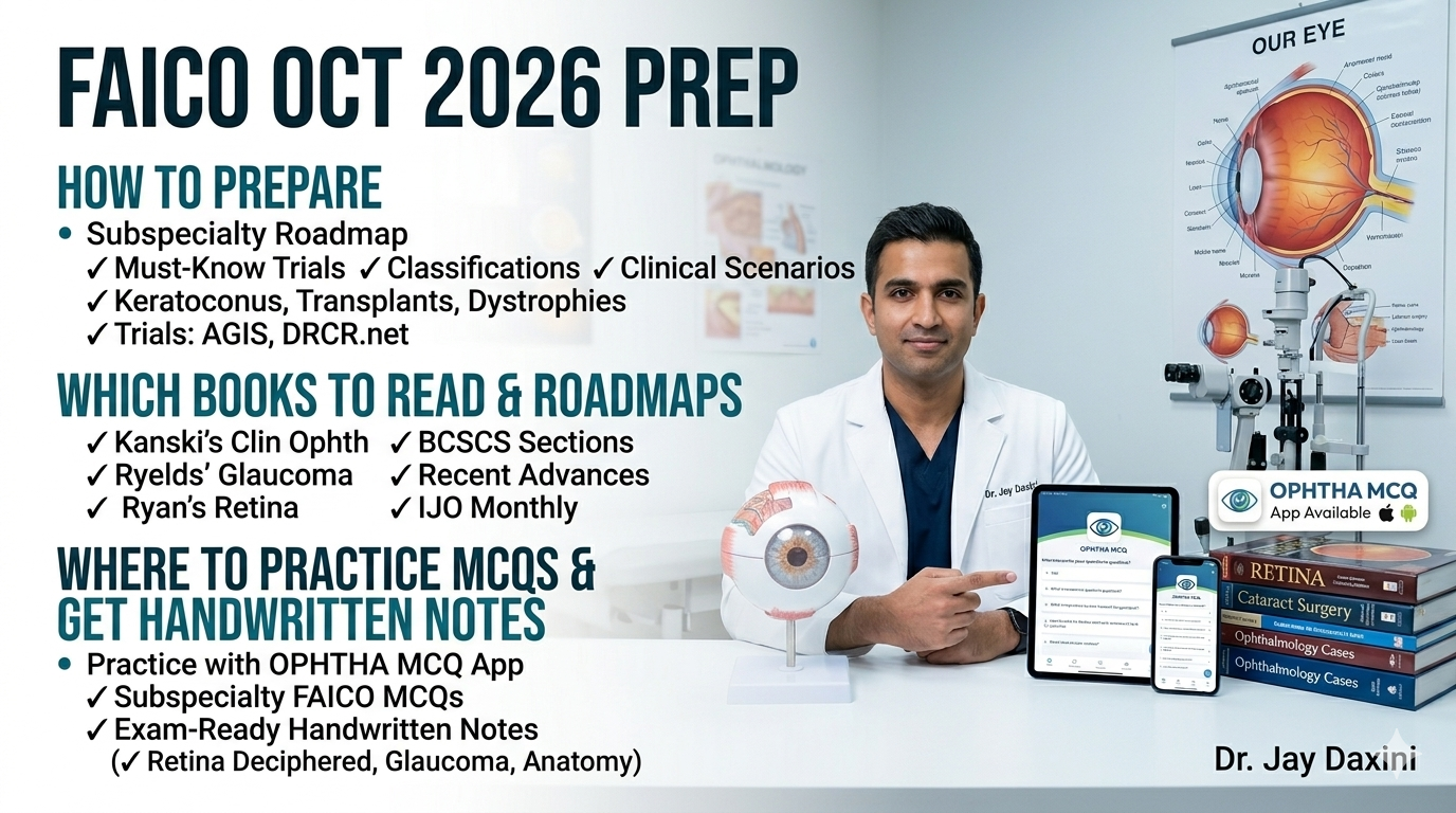 How to Prepare for the FAICO Exam: The Ultimate Subspecialty-Wise Roadmap & Best Books to Read By the ophthamcq app