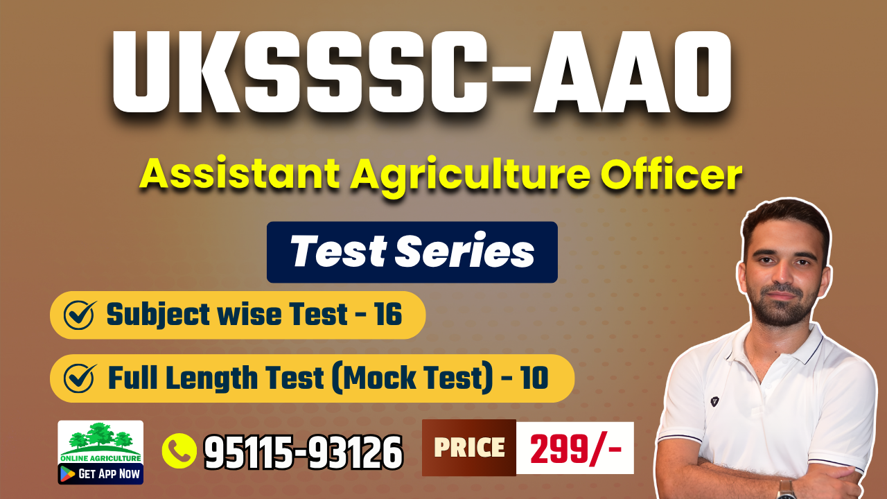 UKSSSC-AAO (Assistant Agriculture Officer) Test Series