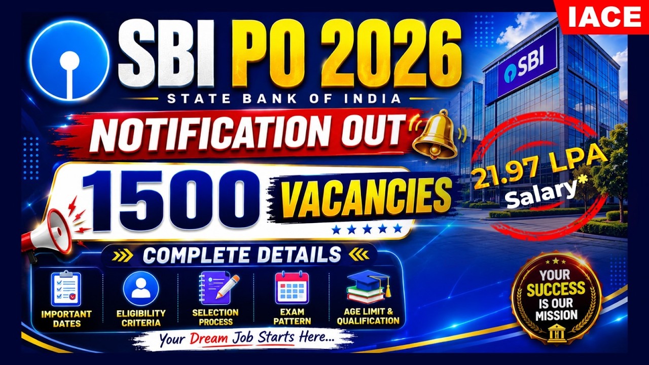 SBI PO 2026 NOTIFICATION OUT