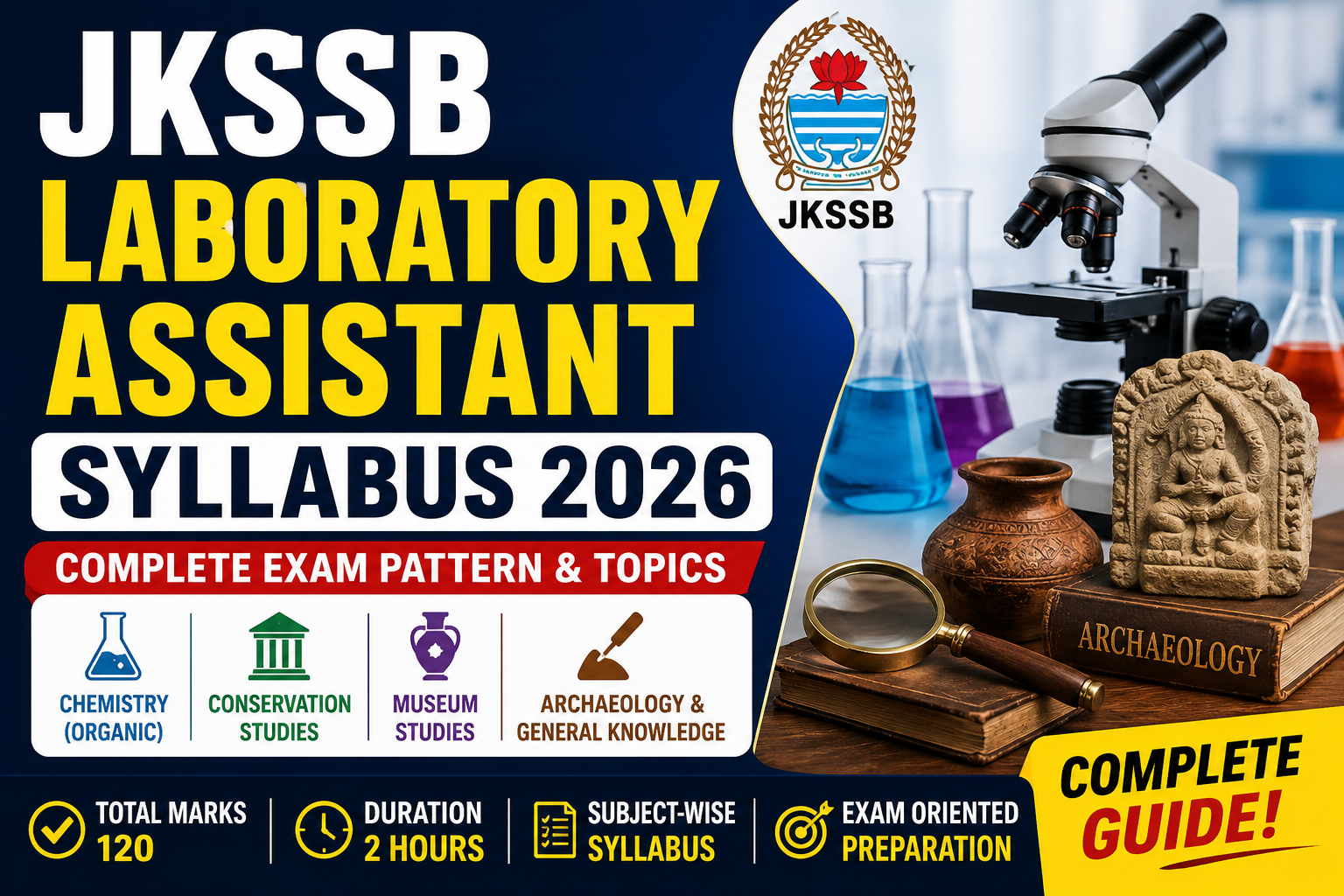 JKSSB Laboratory Assistant Syllabus 2026: Complete Exam Pattern, Subject-Wise Topics & Preparation Guide