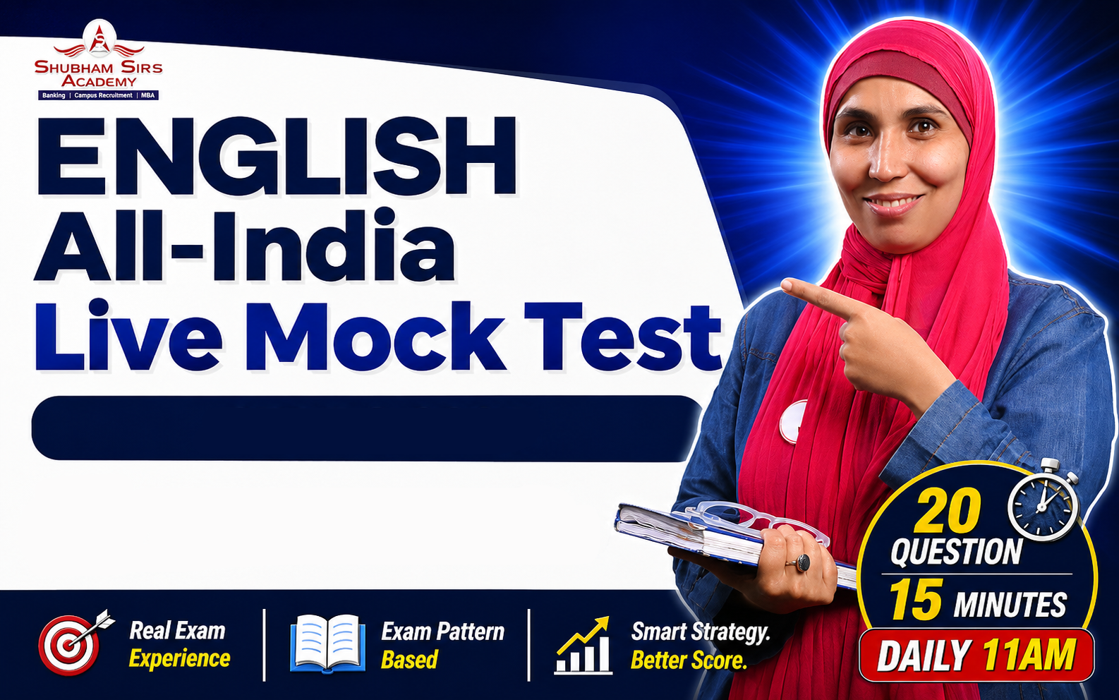 ENGLISH ALL INDIA LIVE MOCK (Every Wednesday - 10:00 am)