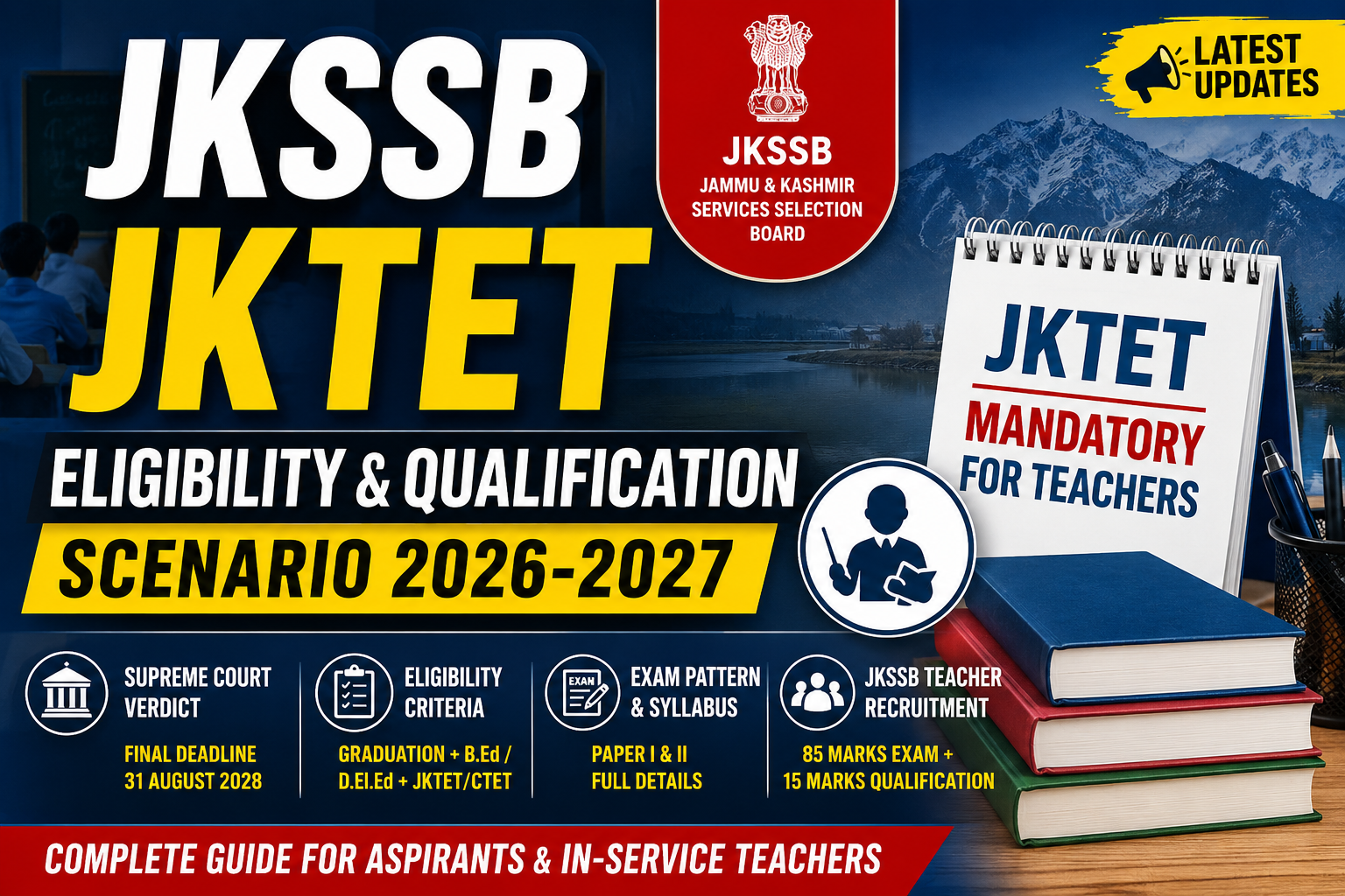 JKSSB Teacher Eligibility & JKTET Qualification Scenario 2026–2027: Complete Guide for Aspirants and In-Service Teachers
