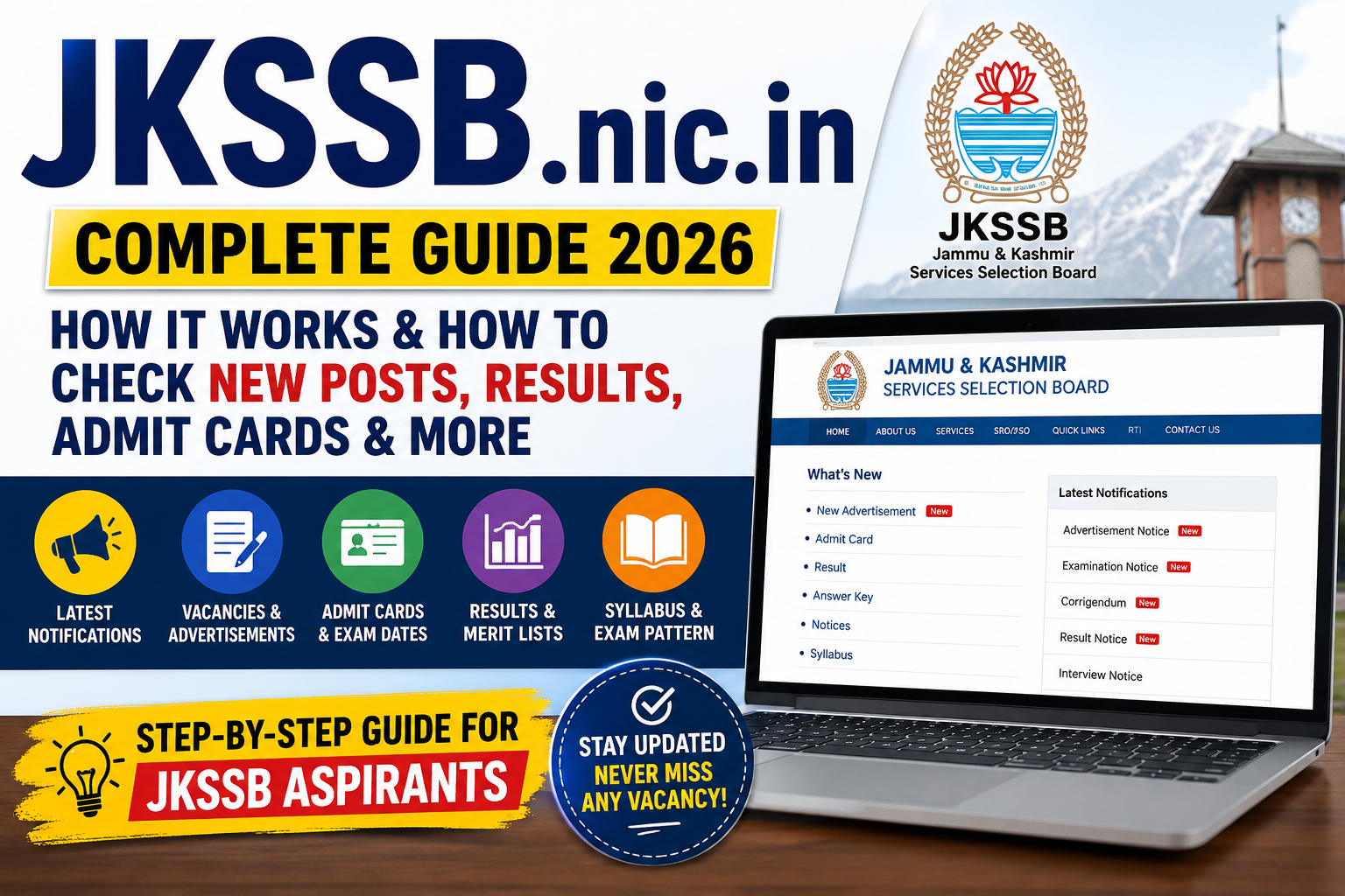 JKSSB.nic.in Explained: How to Check New JKSSB Notifications, Vacancies, Results & Stay Updated