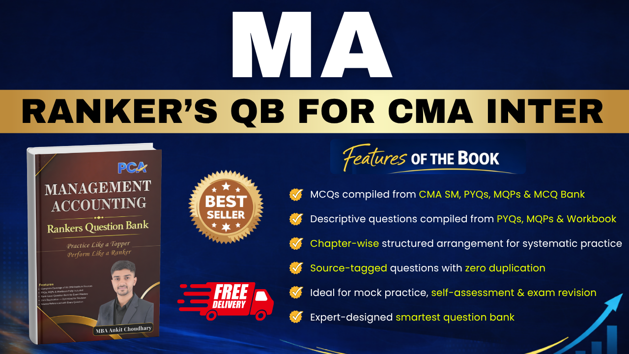 MA Ranker's QB for CMA Inter by Prof Ankit Choudhary
