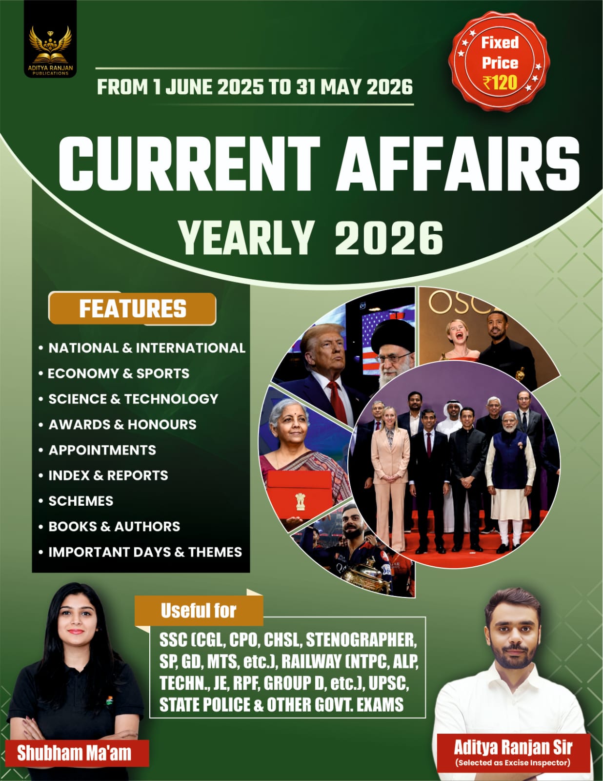 Current Affairs Varshikank 2026 (June 2025 To May 2026) Latest Annual Current Affairs Book For Railway, SSC, HSSC, CET, UPSC & All Competitive Exams (Paperback, Aditya Ranjan, Shubham Mam)