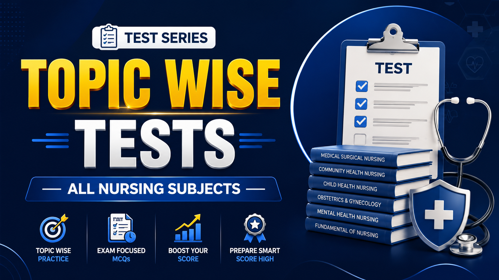 TOPIC WISE TEST : All Nursing Subjects
