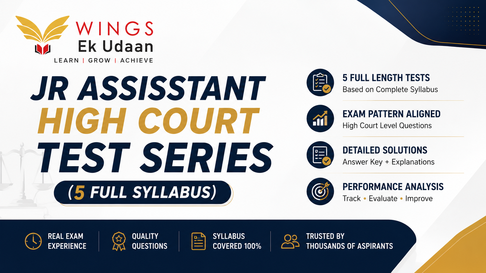 JR ASSISSTANT HIGH COURT (5 FULL SYLLABUS TESTS)