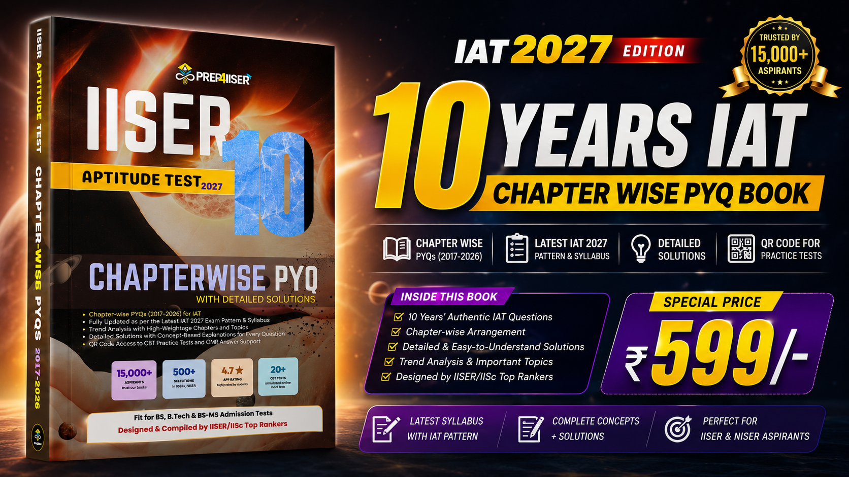 IAT 2027 – 10 Years Chapter-wise PYQ Book (2017–2026)