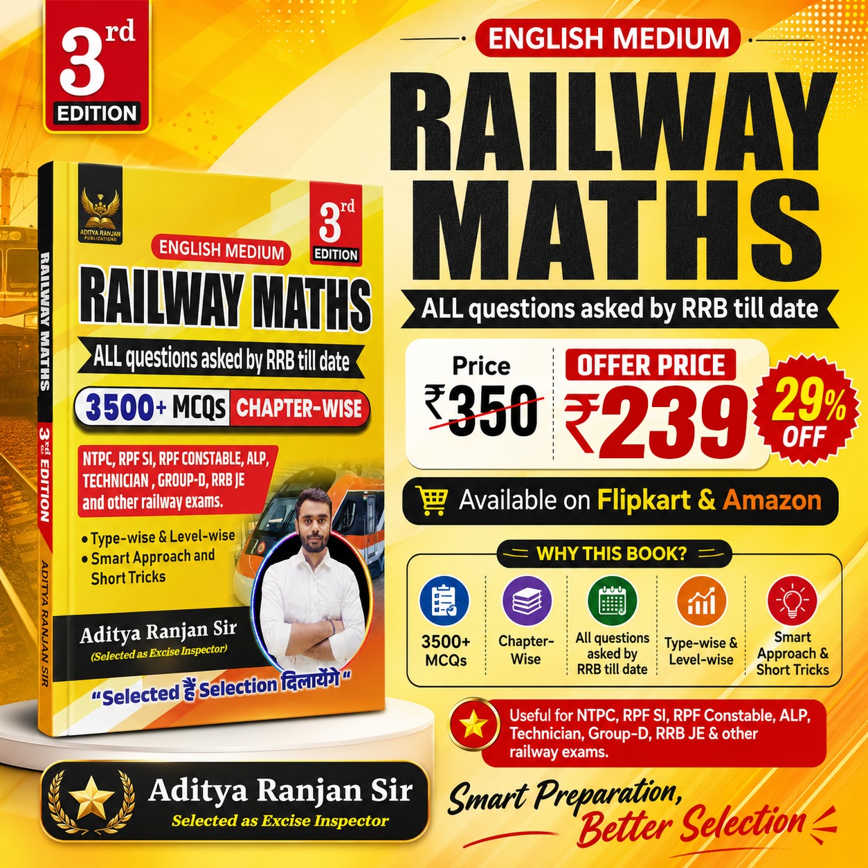 Railway Maths 3rd Edition English Medium