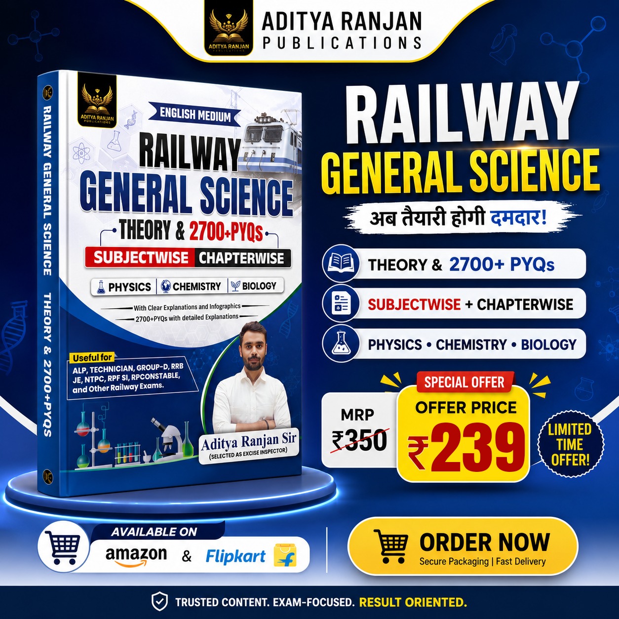 रेलवे सामान्य विज्ञान Book English medium
