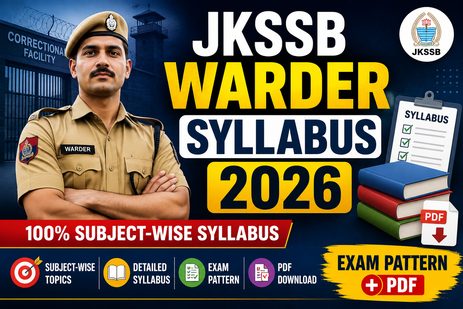JKSSB Warder Syllabus 2026 : Subject-wise Syllabus, Exam Pattern & PDF Download