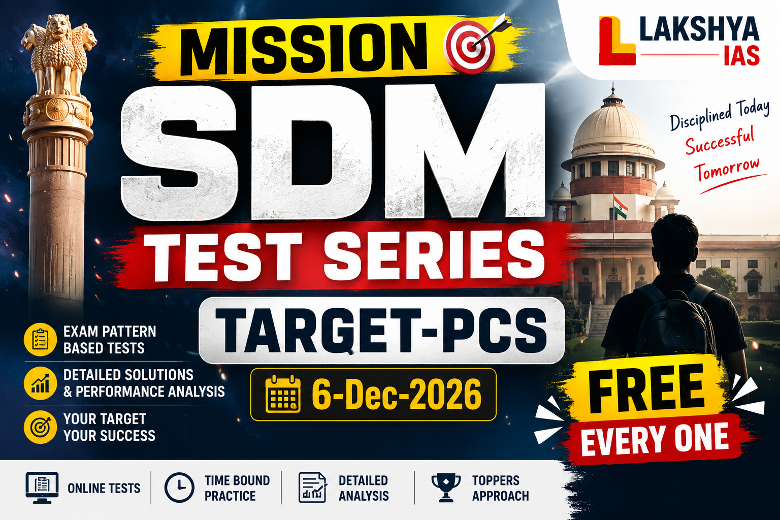 Mission SDM Test Series Target-PCS (6-Dec-2026)