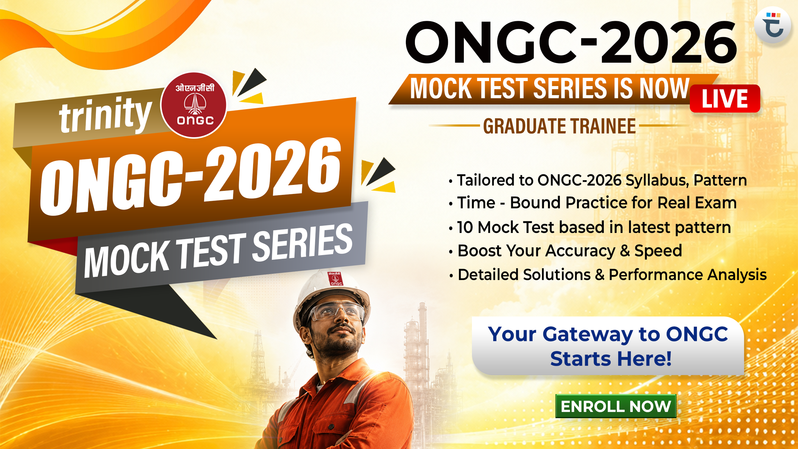trinity ONGC-2026 Mock Test Series (GT-Chemical)