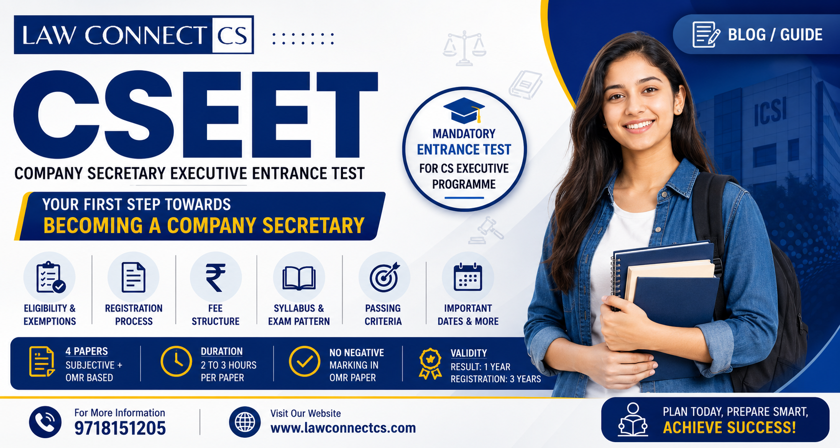CSEET 2026: Complete Guide to Company Secretary Executive Entrance Test (Registration, Eligibility, Fees, Syllabus & Exam Pattern)