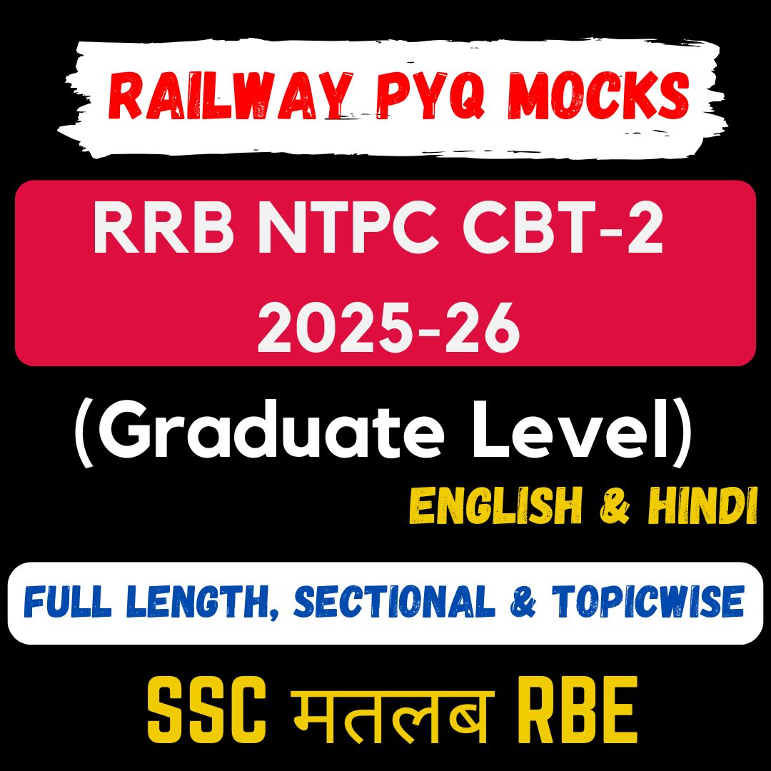 RRB NTPC (Graduate Level) 2025-26 CBT-2 Full Length and Sectional Mock Tests (Bilingual)