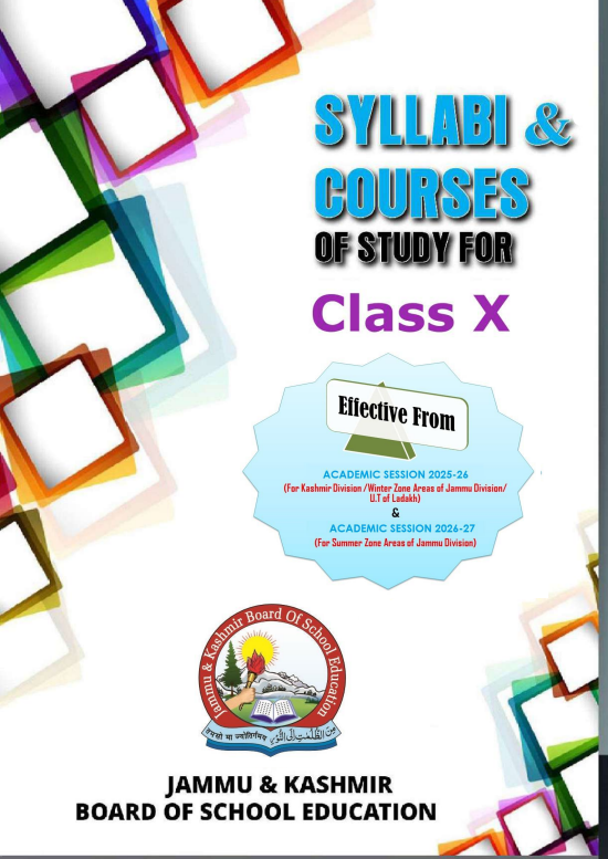 JKBOSE Class 10 Syllabus 2026 PDF Download – Subject Wise Latest Syllabus, Exam Pattern