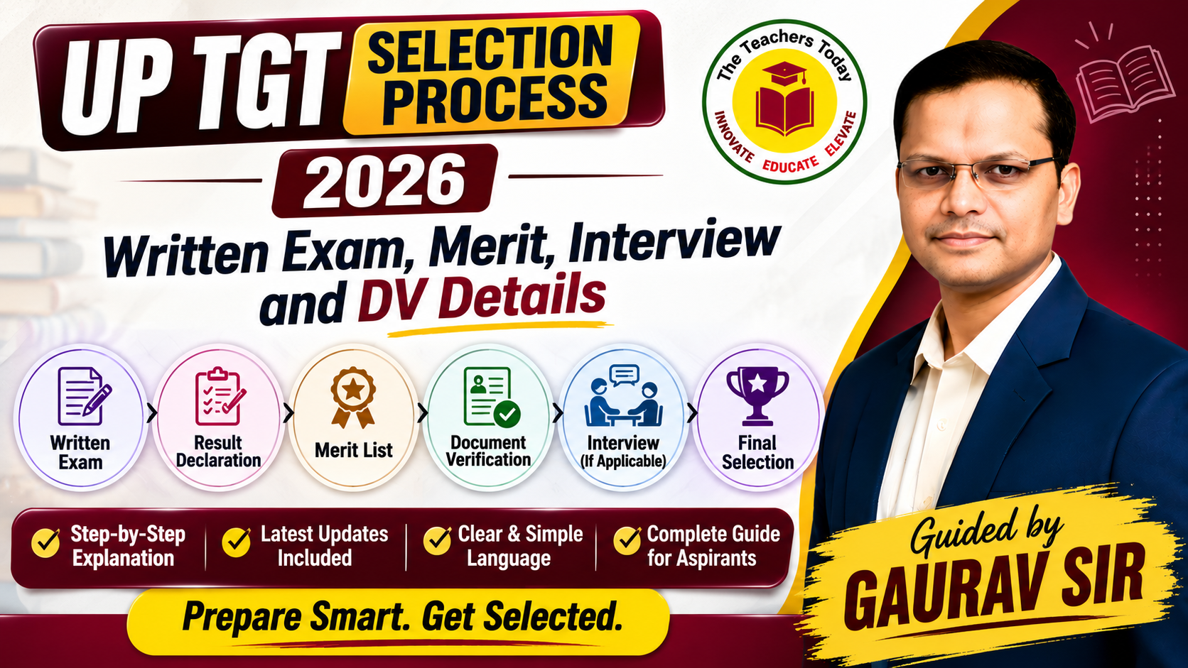 UP TGT Selection Process 2026: Written Exam, Merit, Interview and DV Details