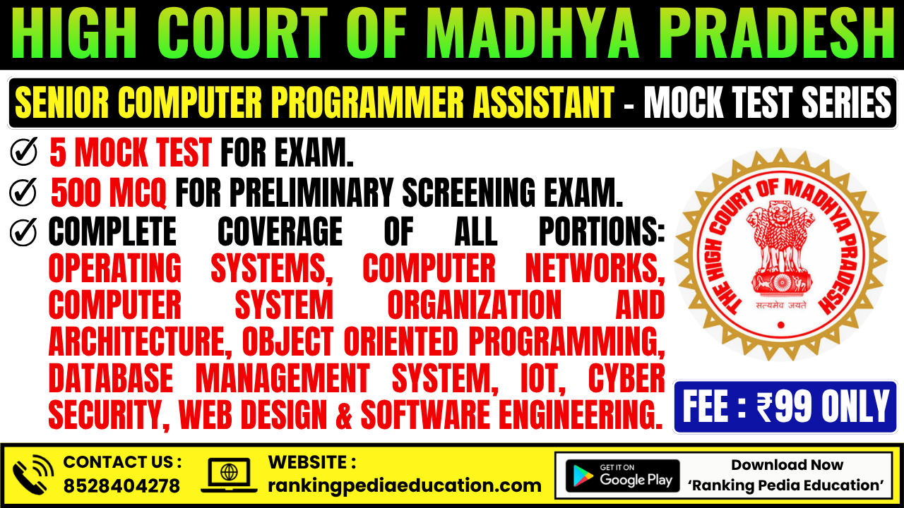 MP High Court Senior Computer Programmer Assistant Mock Test Series