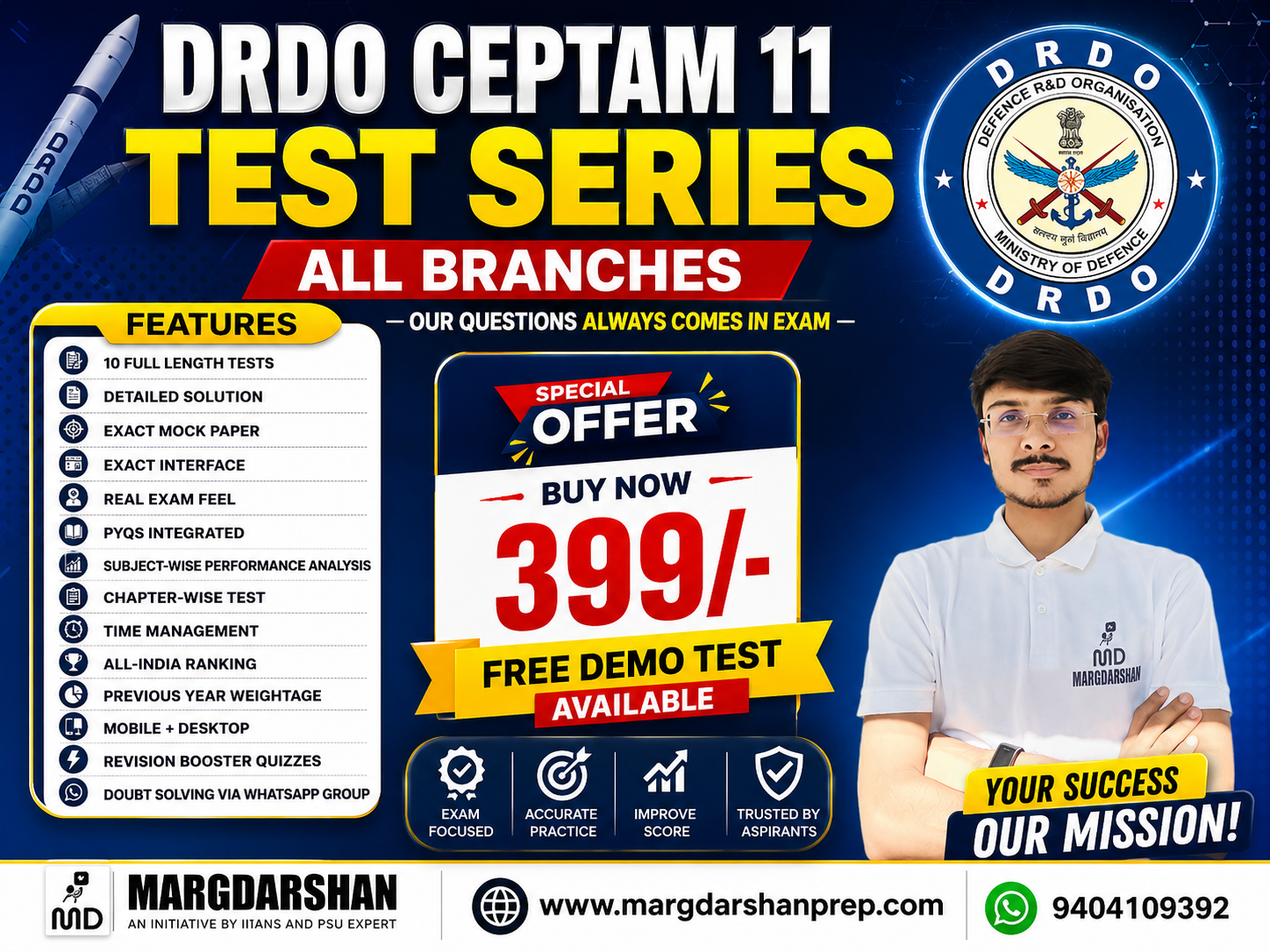DRDO CEPTAM 11 Test Series Tier 1 + Tier 2
