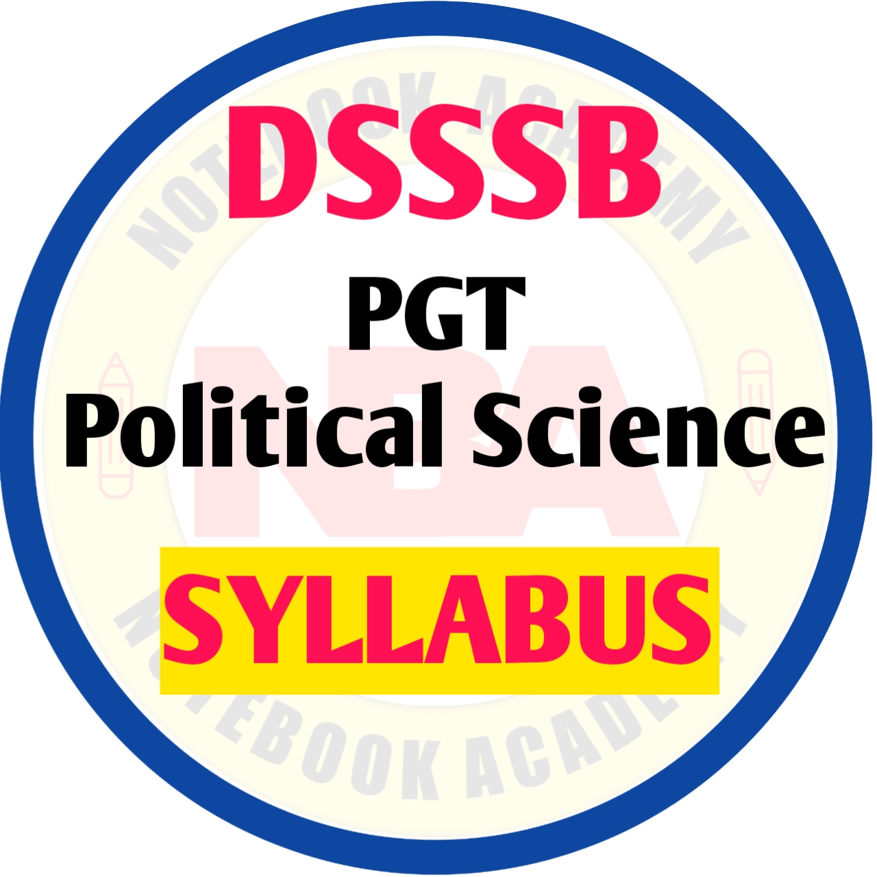 DSSSB PGT Political Science syllabus