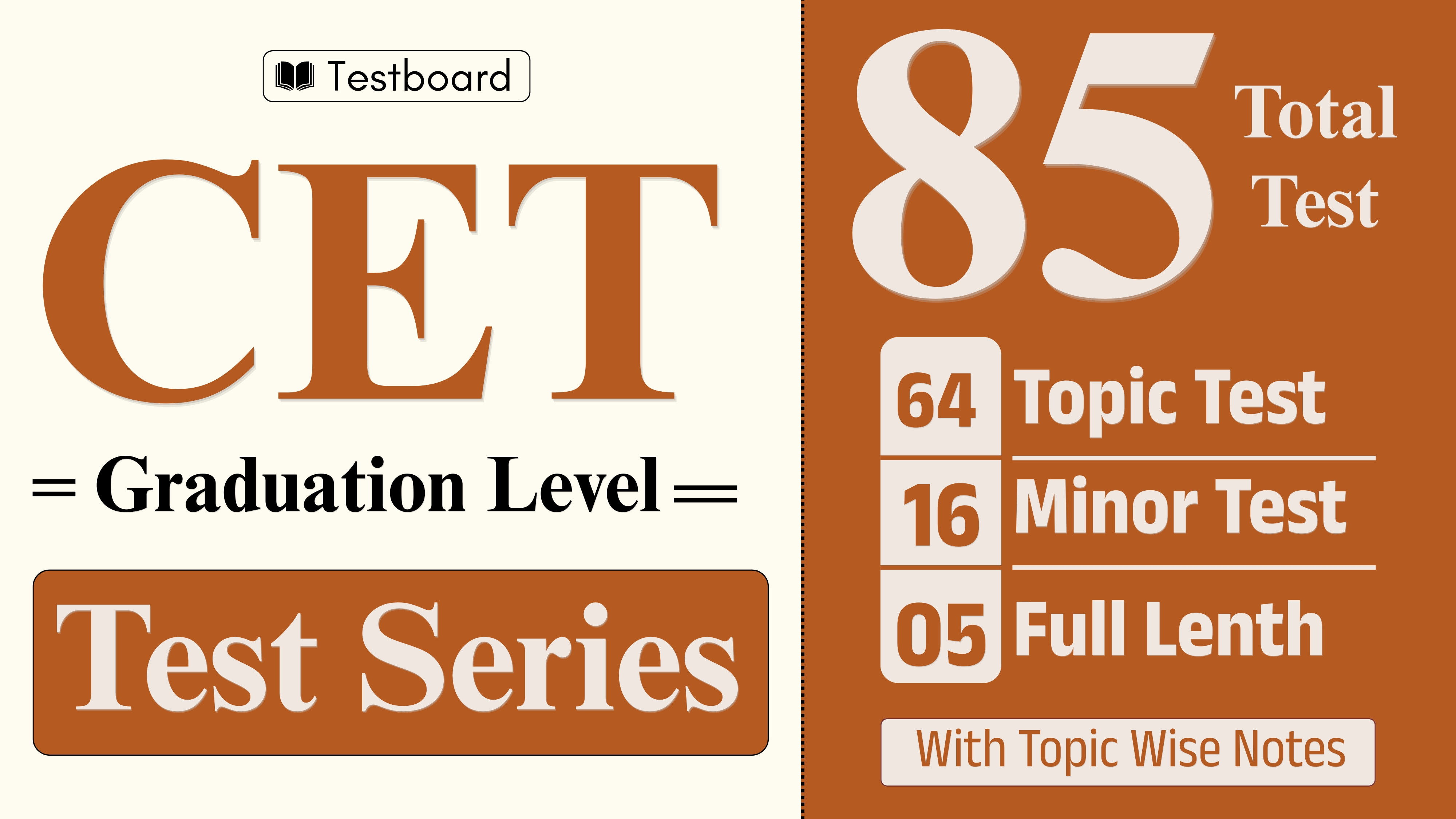 CET (Graduation Level) TOPIC WISE + FULL LENTH PAPERS