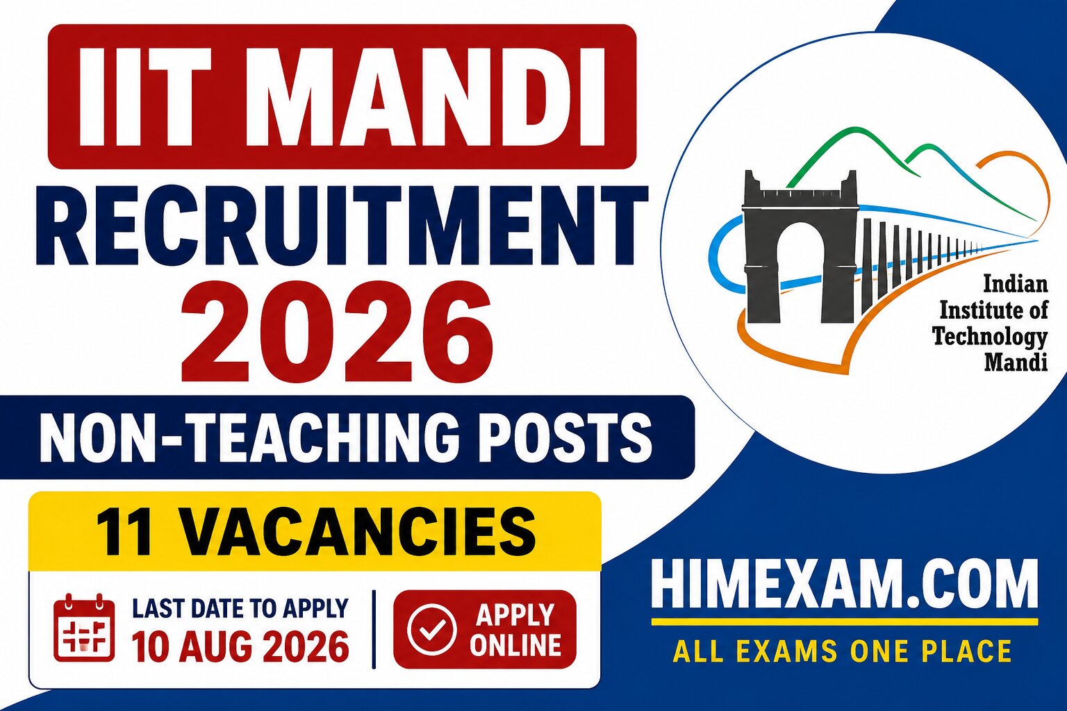IIT Mandi Non-Teaching Recruitment 2026 Notification Out for 11 Posts | Apply Online