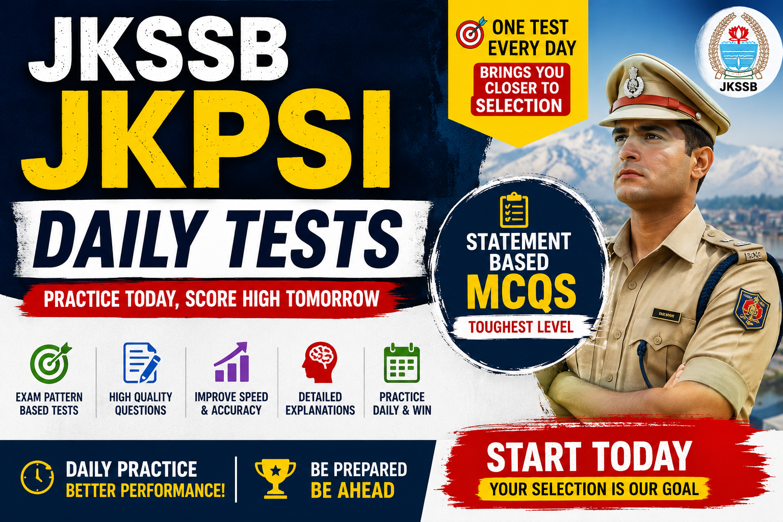 JKSSB JKPSI Daily Tests 2026 | Free Mock Tests & Practice MCQs