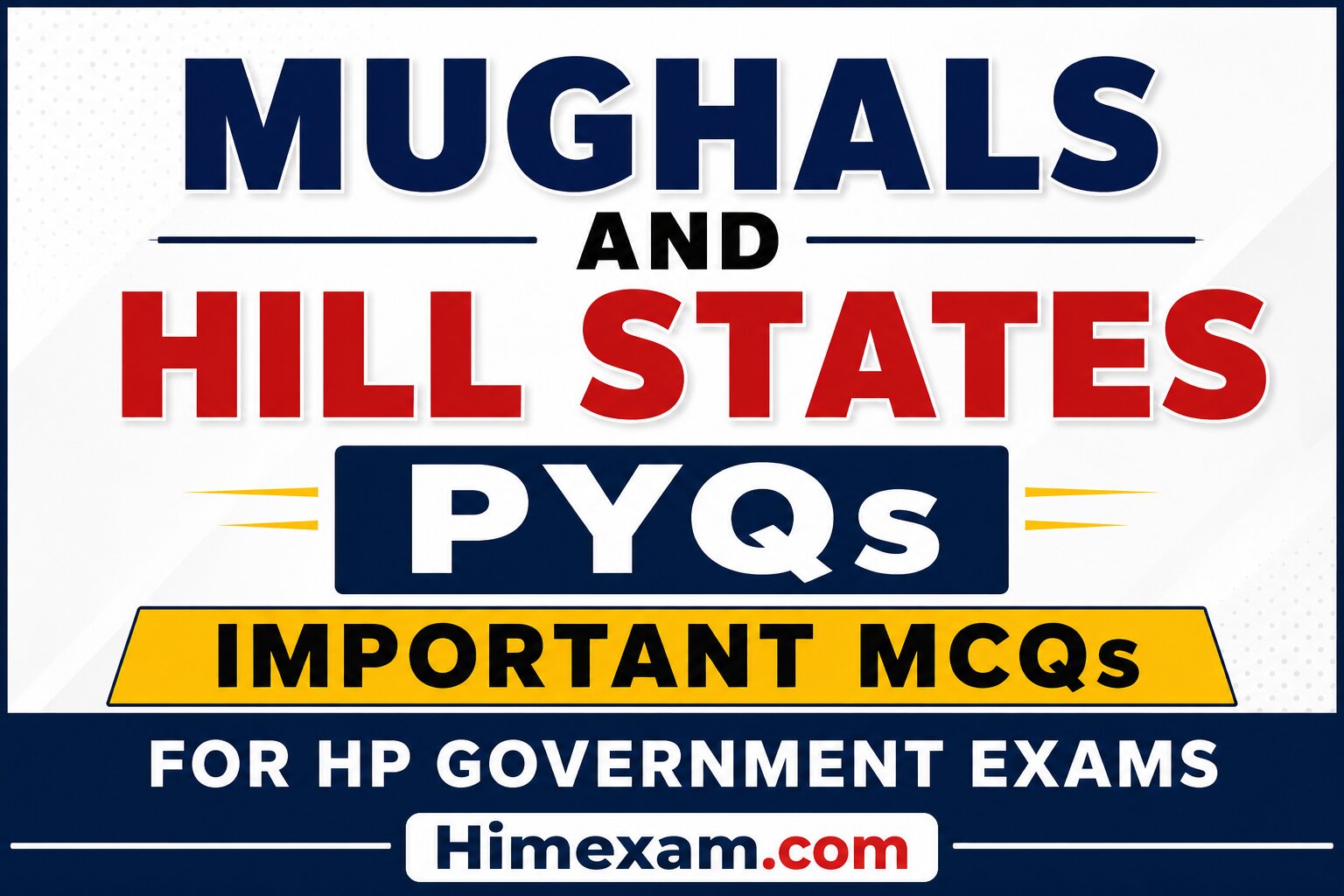 Mughals and Hill States PYQs | Important MCQs for HP Government Exams