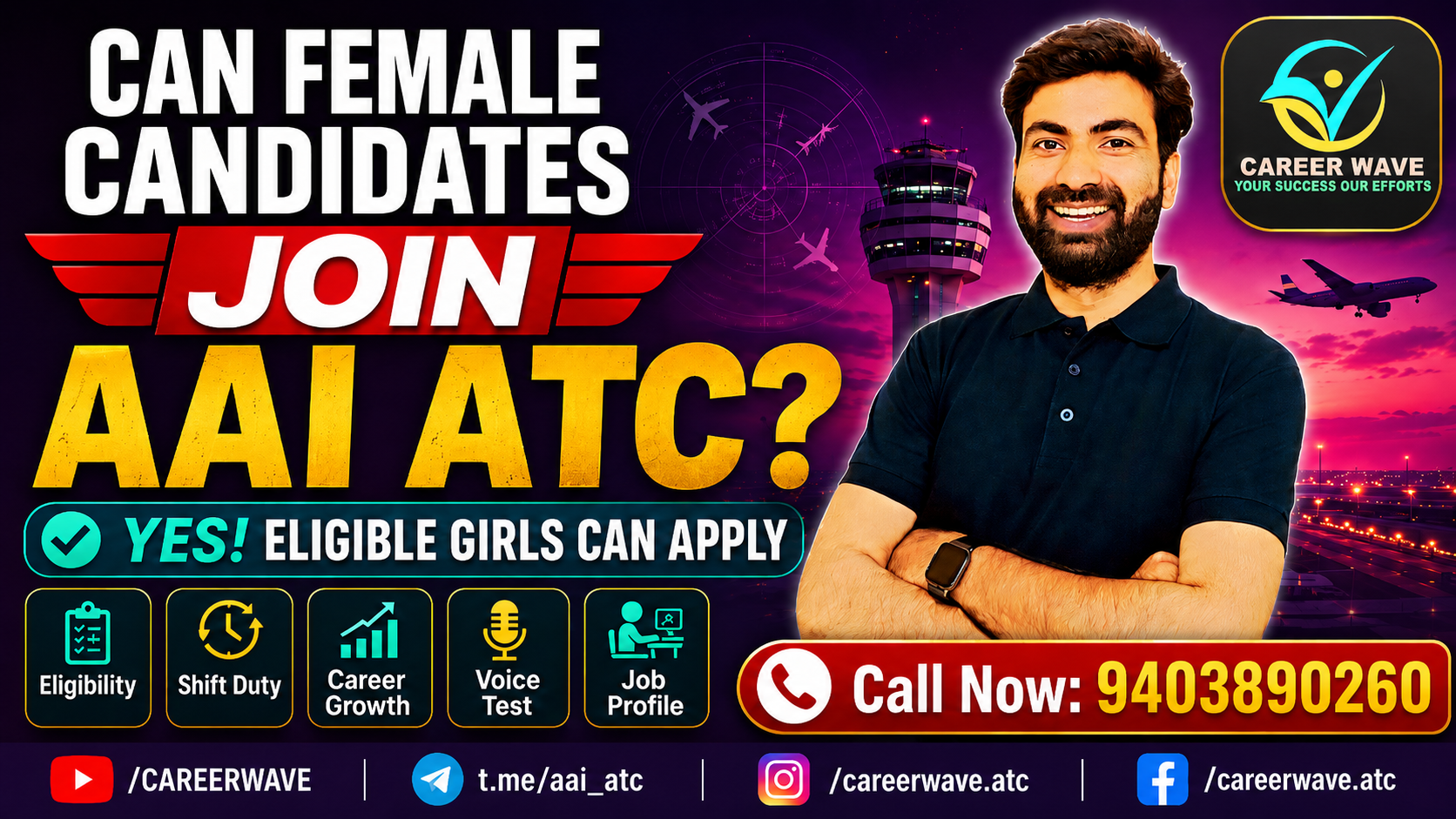 Can Female Candidates Join AAI ATC?