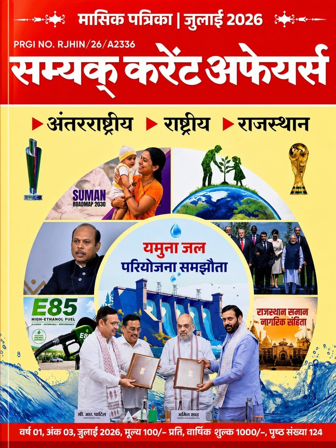 Samyak Current Affairs Monthly Magazine July 2026 Useful For RAS, PSI, RPSC, RSSB