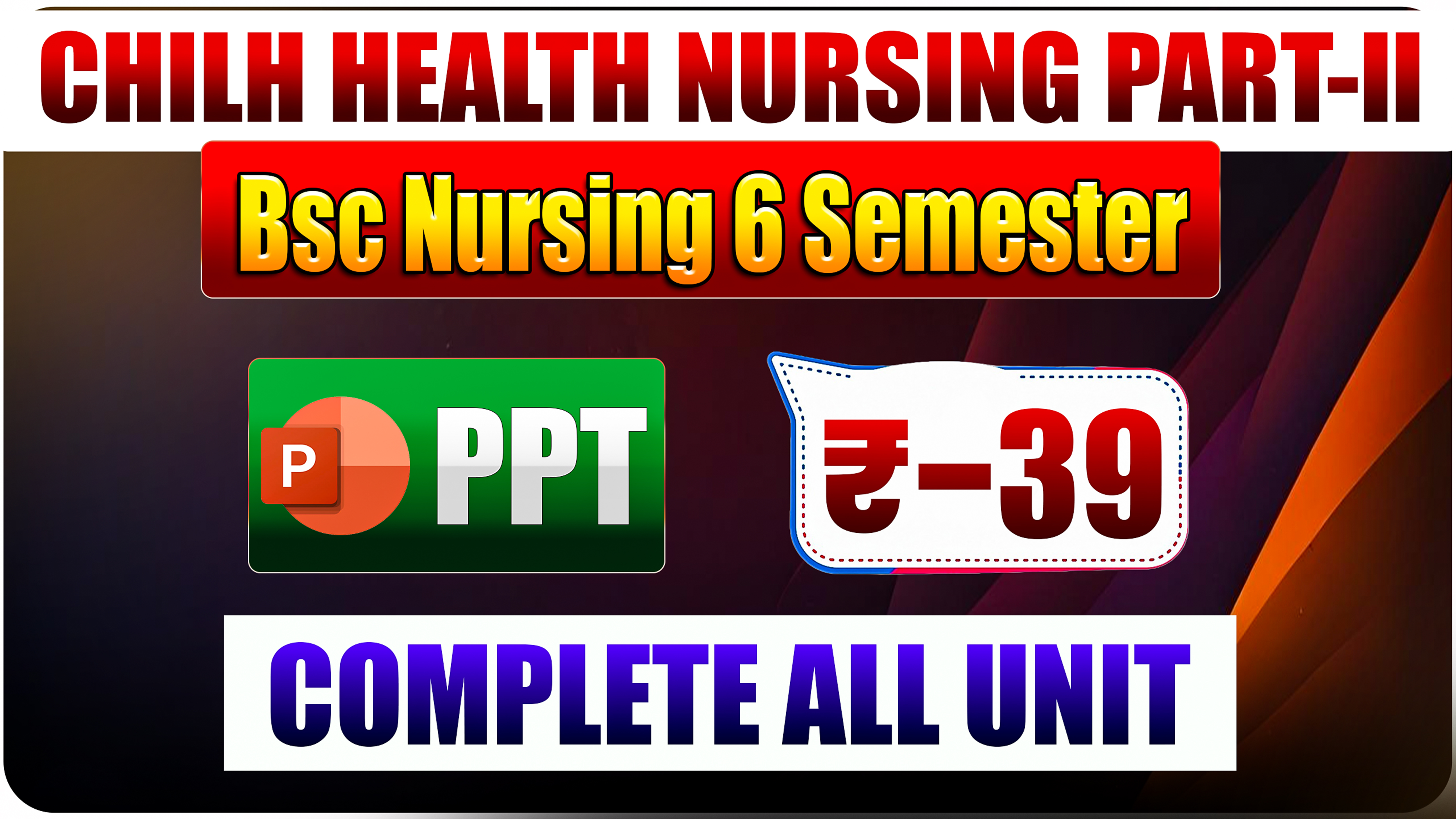 CHILH HEALTH NURSING  PART-ll