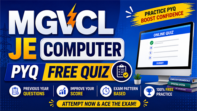 MGVCL-JE Computer PYQ 40Q Set 3