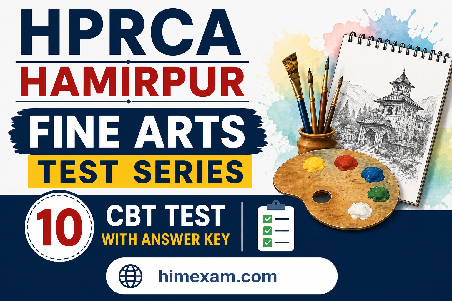 HPRCA Hamirpur Fine Arts Test Series(10 CBT Test with answer key)