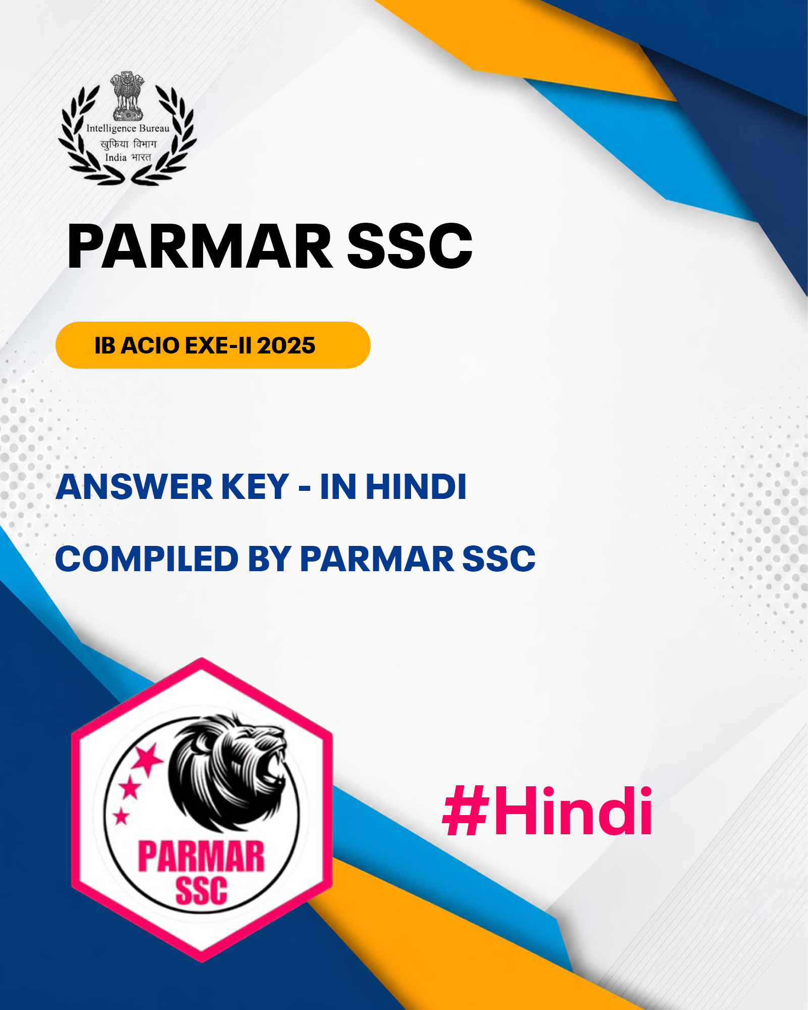 IB ACIO GRADE II ANSWER KEY (HINDI)