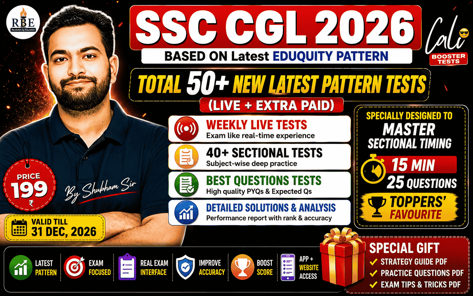 SSC CGL & CHSL 2026 Tier - 1 Mock Tests (Latest Eduquity Pattern)
