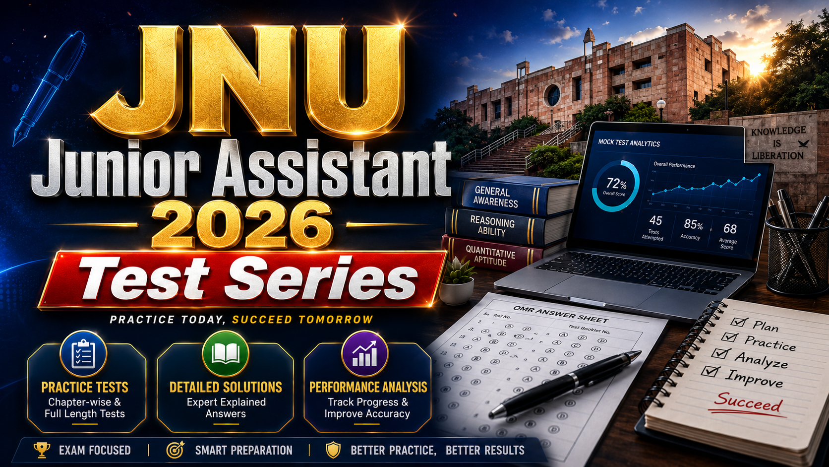 JNU Junior Assistant 2026 Test series