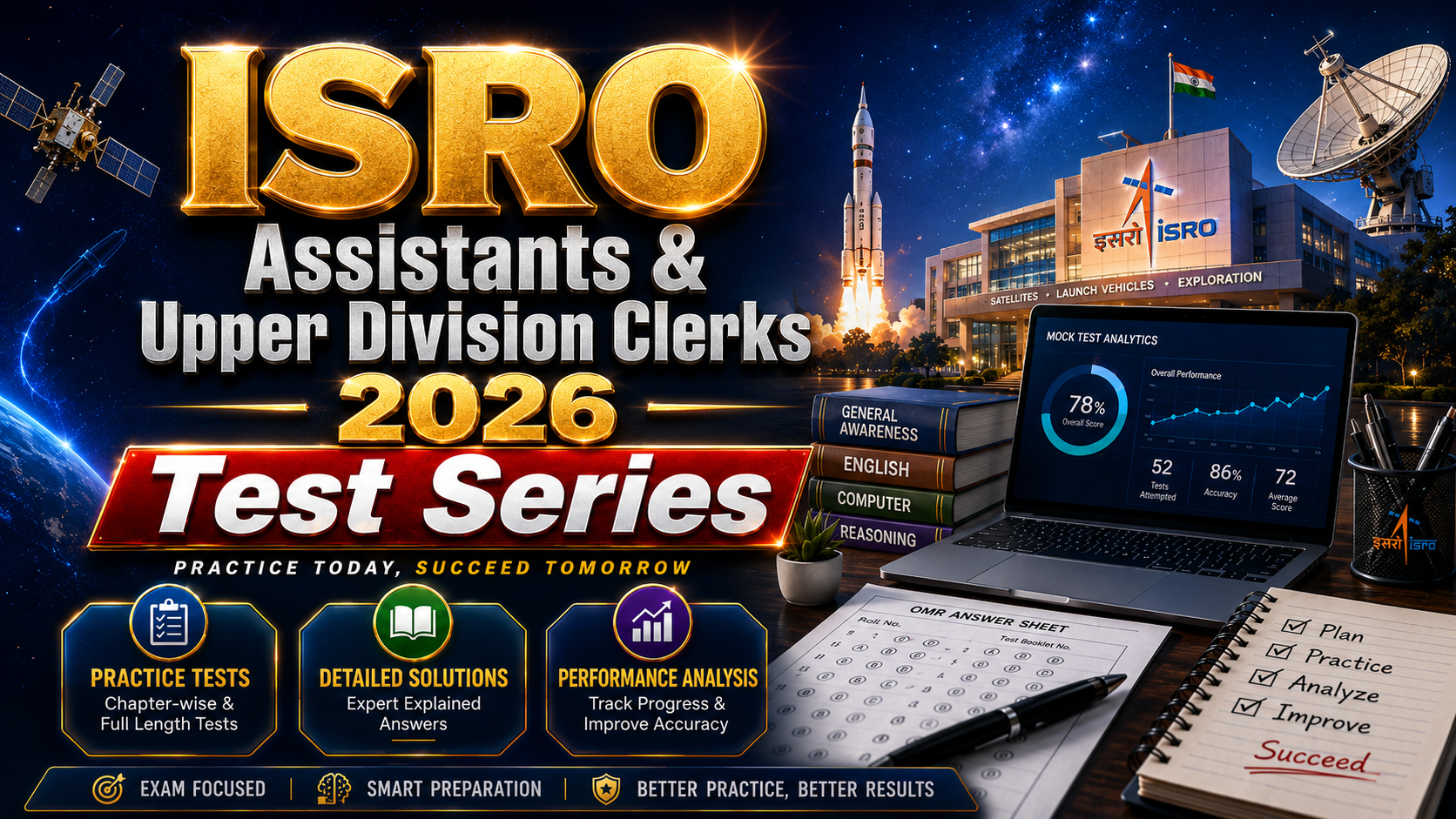 ISRO Assistants & Upper Division Clerks 2026 Test series