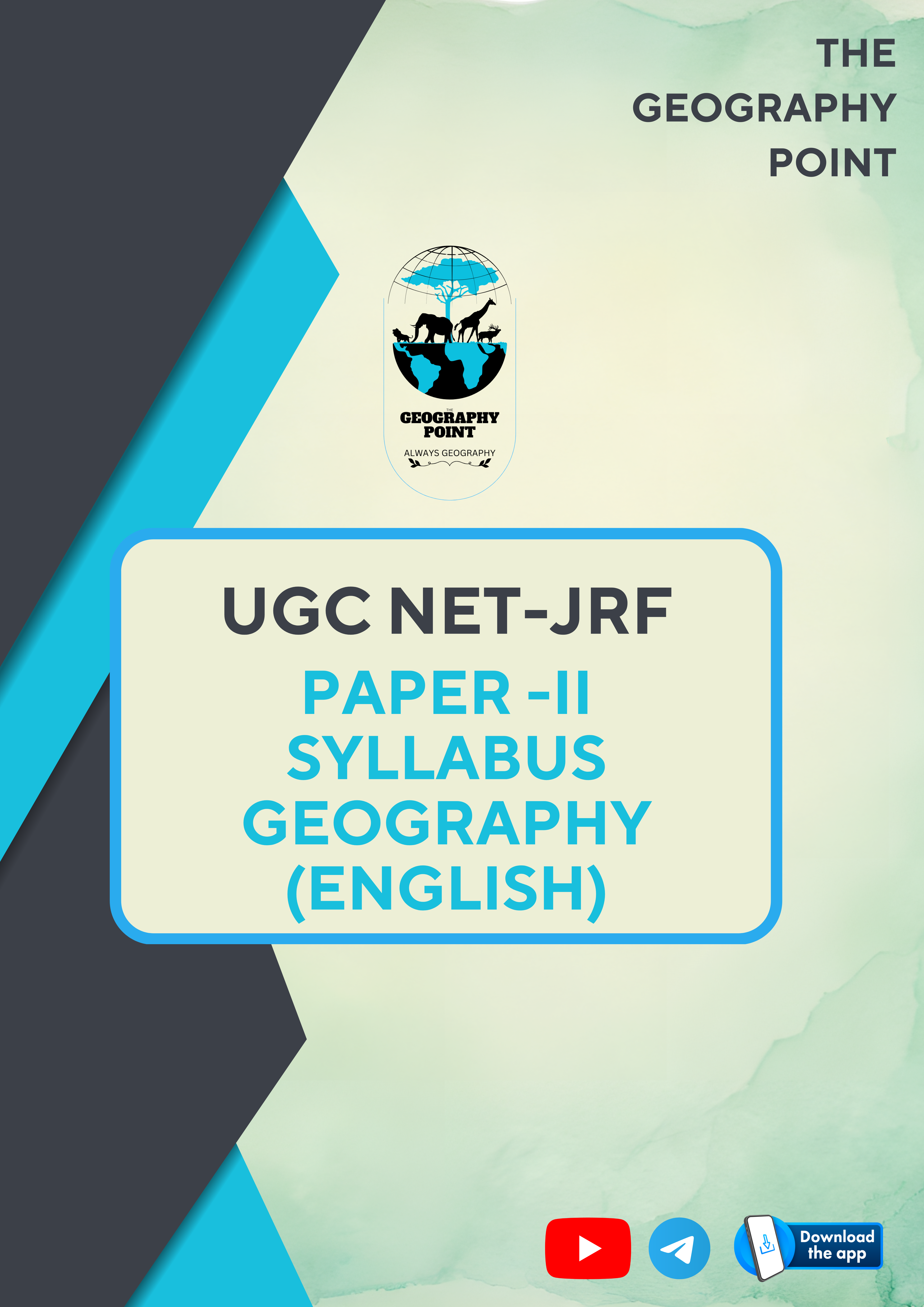 NET - PAPER IIND GEOGRAPHY IN ENGLISH