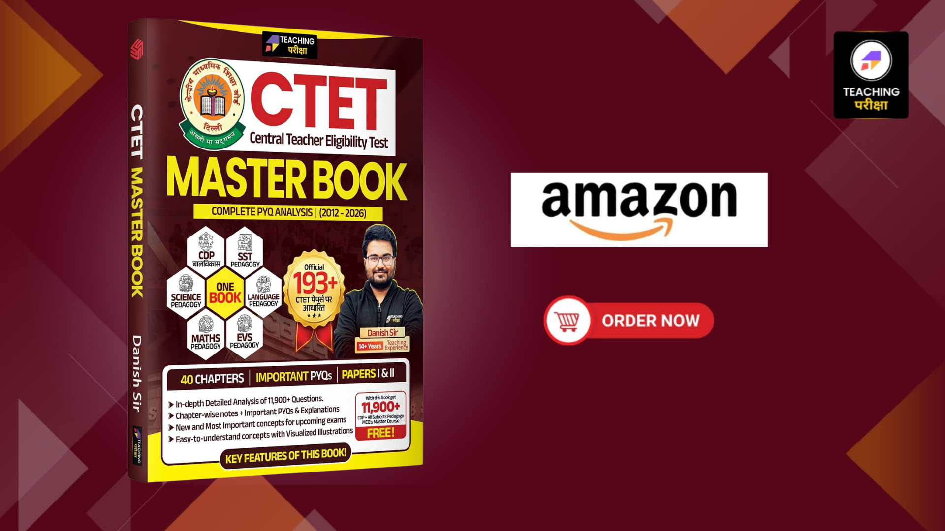 CTET Master Book | CDP & All Subject Pedagogy | CTET PYQs 2012–2026 | Danish Sir | ENGLISH Edition | Teaching Pariksha | AMAZON LINK