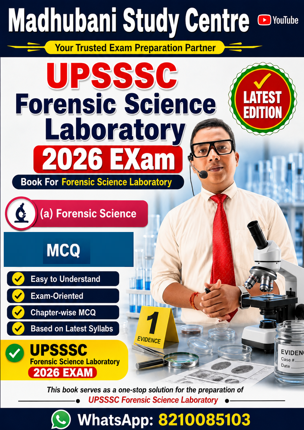 MCQ BOOK FOR UPSSSC Forensic Science Laboratory 2026 EXAM 