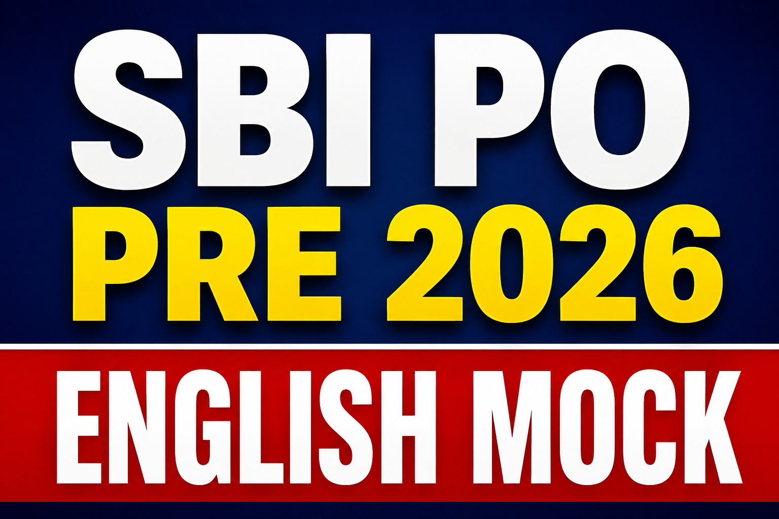 SBI PO PRE 2026 (ENG)