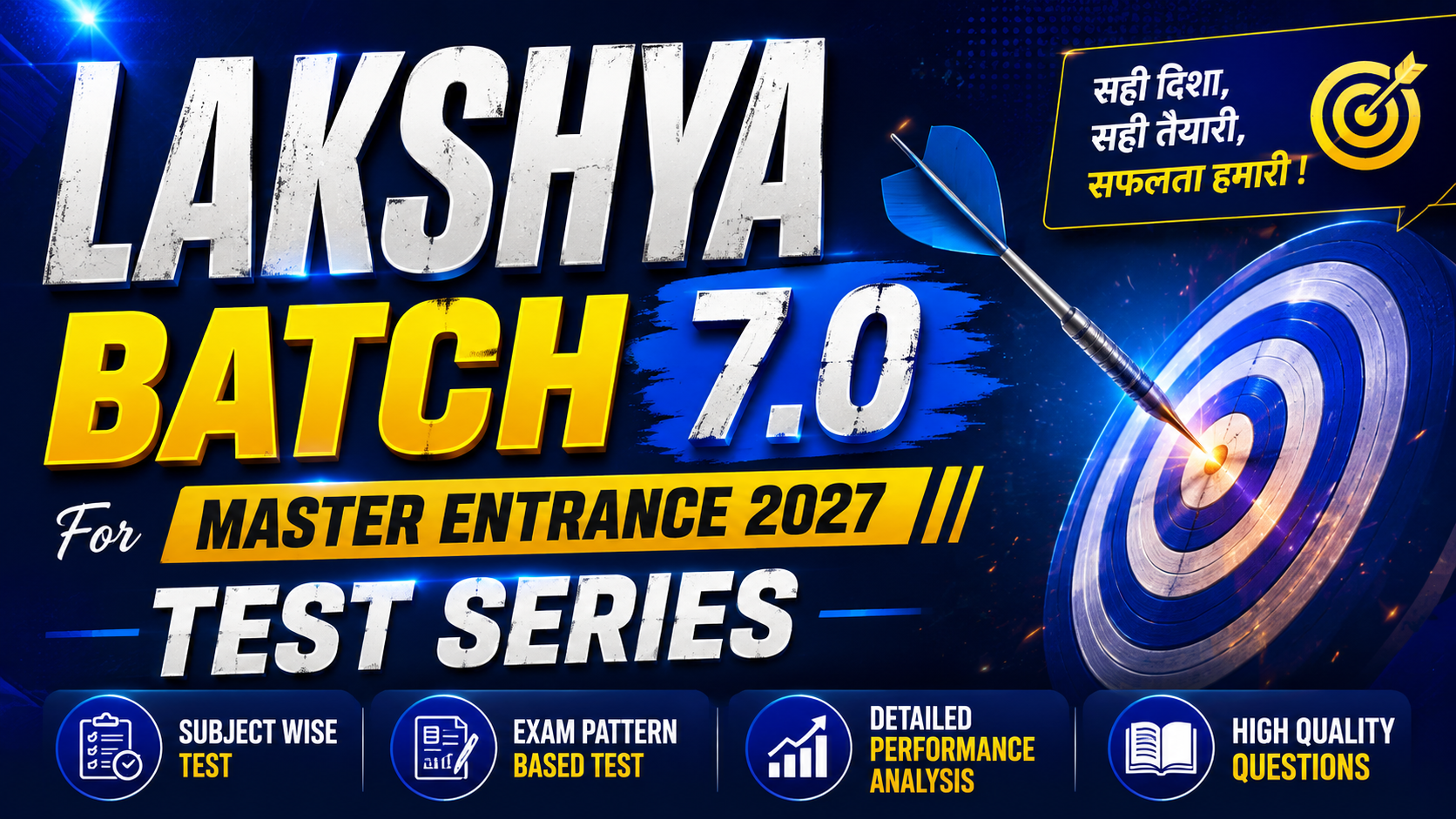Lakshya Batch 7.O For Master Entrance 2027