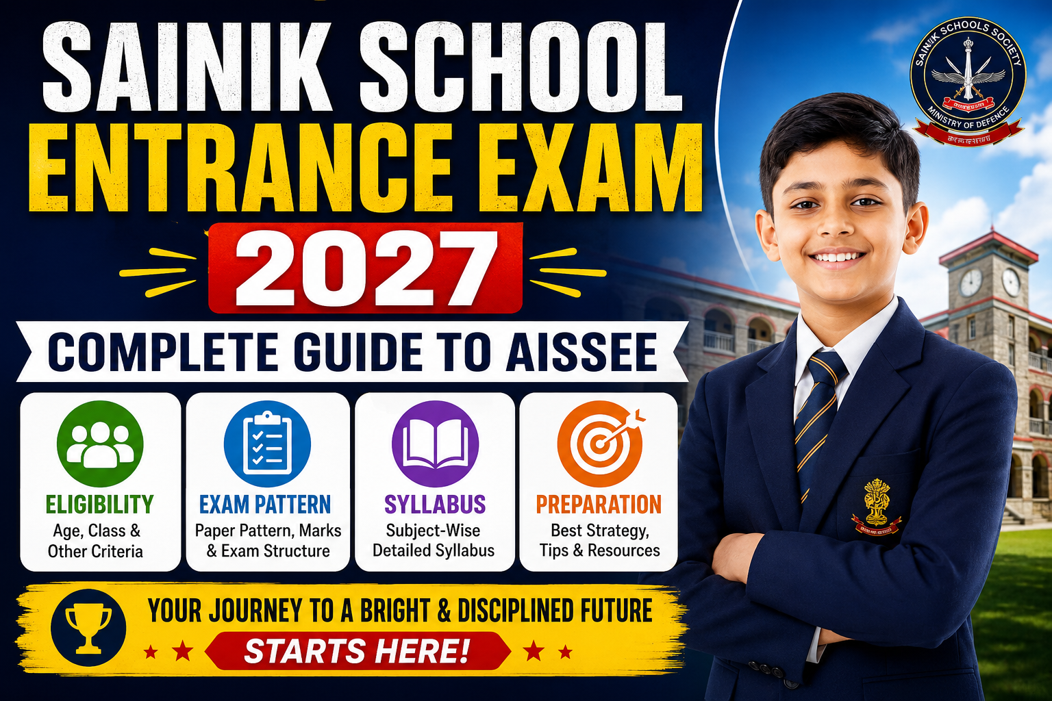 Sainik School Entrance Exam 2027: Complete Guide to AISSEE Eligibility, Exam Pattern, Syllabus & Preparation