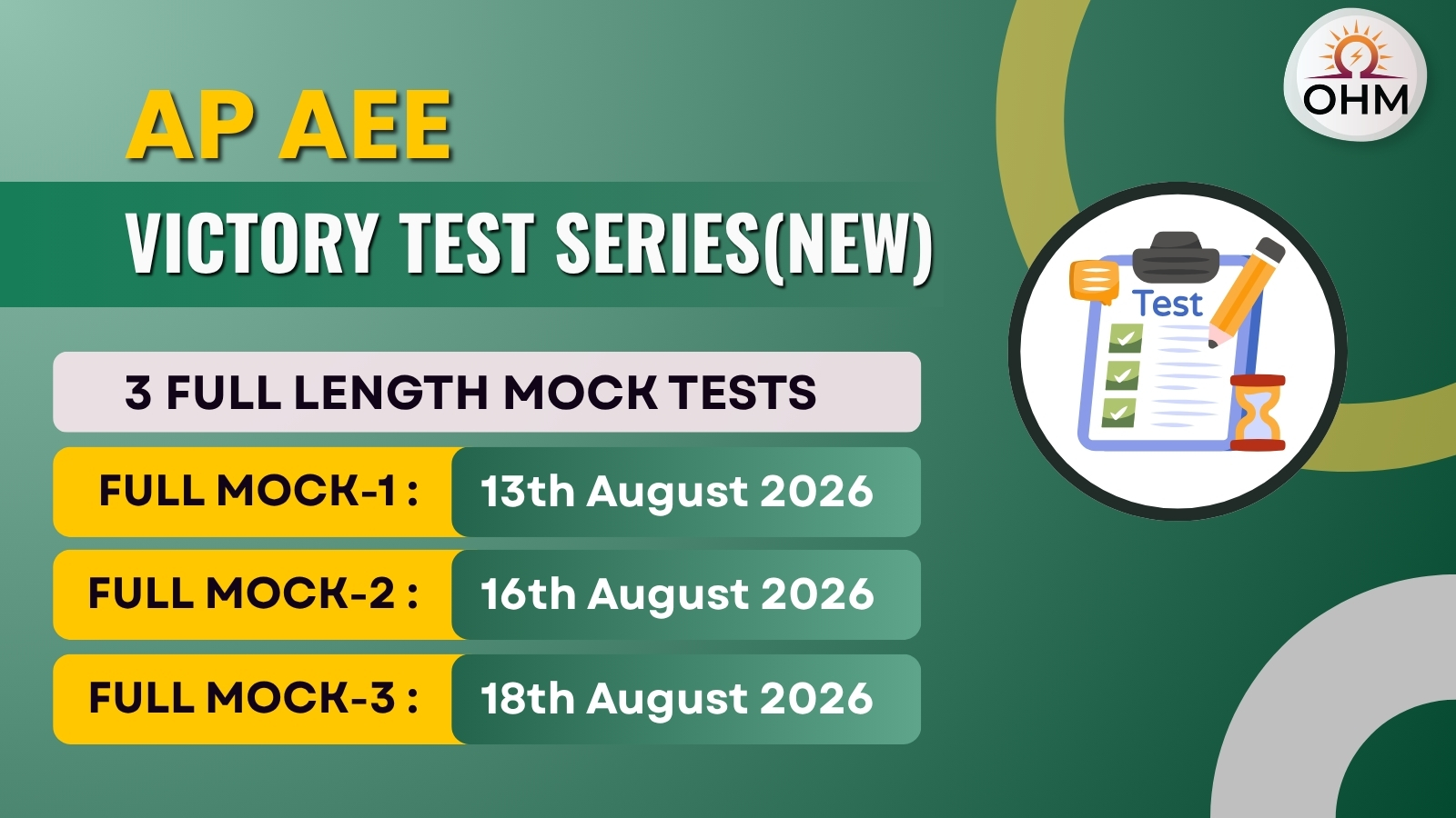 AP AEE 3 FULL MOCK TESTS(NEW) 2026