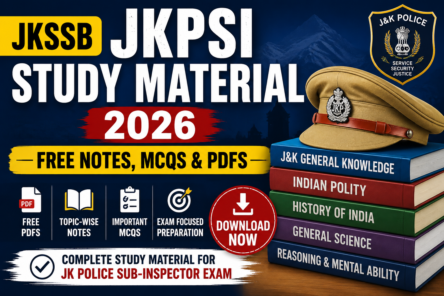 JKSSB JKPSI Study Material 2026 – Free Notes, Syllabus, MCQs